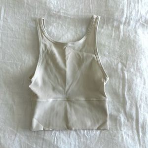 Lululemon Cream Ribbed Crop Top | 2